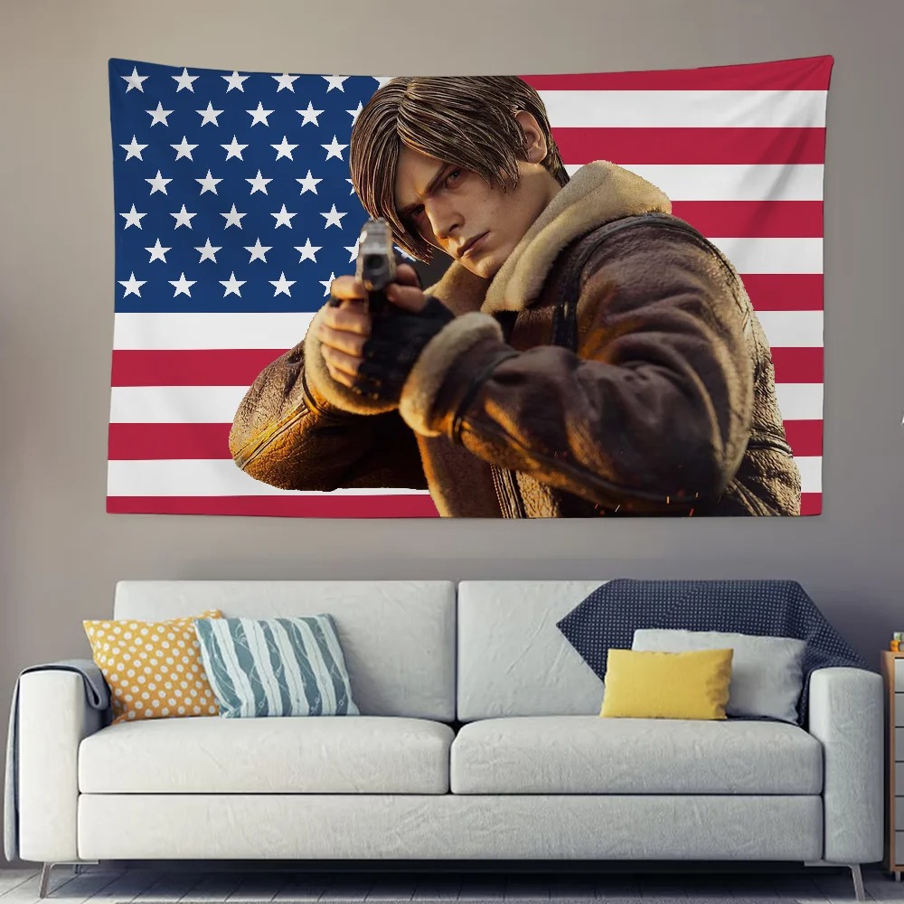 Board Game Resident Evil - Leon Kennedy Wandteppich, Resident Evil, amerikanische
