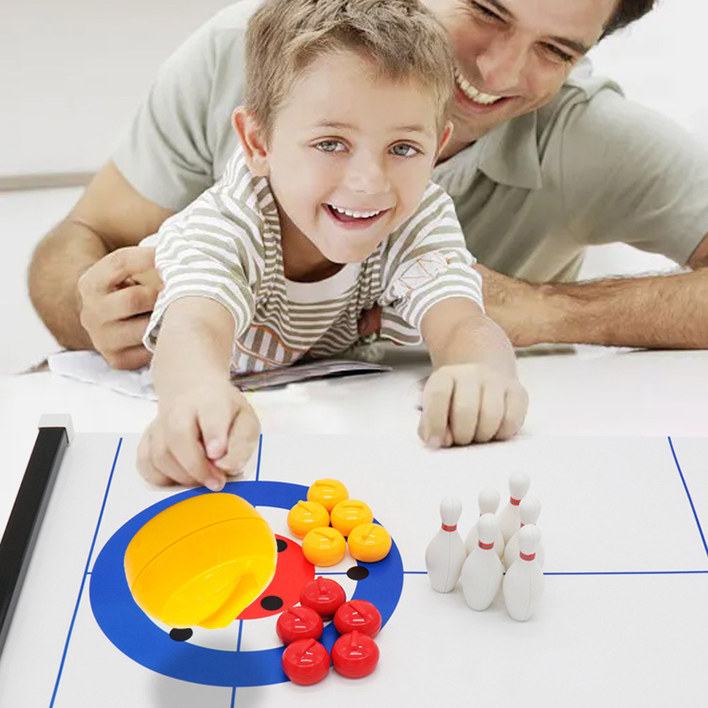 Neues Mini-Curling- und Bowlin – Board Game Electronic Table Bewertung und Preis